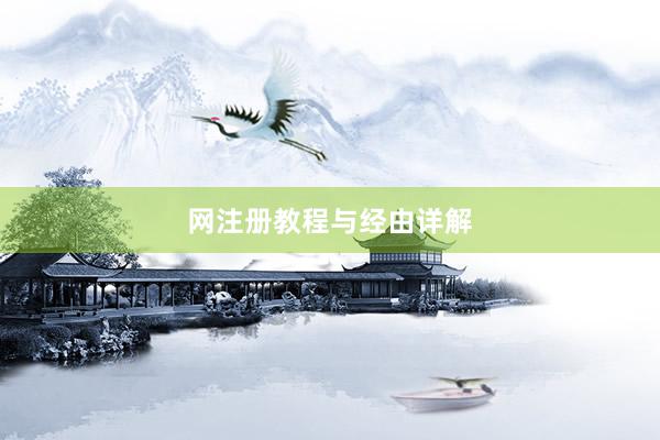 网注册教程与经由详解